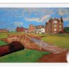 The Open The Old Course Royal and Ancient Golf Club Swilcan Bridge St Andrews Links Swilken Bridge Golf Hole Oil Painting Wall Art Print StAndrws18RiOil40 17