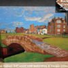 The Open The Old Course Royal and Ancient Golf Club Swilcan Bridge St Andrews Links Swilken Bridge Golf Hole Oil Painting Wall Art Print StAndrws18RiOil40 2