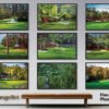 The Open The Old Course Royal and Ancient Golf Club Swilcan Bridge St Andrews Links Swilken Bridge Golf Hole Oil Painting Wall Art Print StAndrws18RiOil40 25