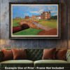 The Open The Old Course Royal and Ancient Golf Club Swilcan Bridge St Andrews Links Swilken Bridge Golf Hole Oil Painting Wall Art Print StAndrws18RiOil40 6