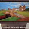 The Open The Old Course Royal and Ancient Golf Club Swilcan Bridge St Andrews Links Swilken Bridge Golf Hole Oil Painting Wall Art Print StAndrws18RiOil40 9
